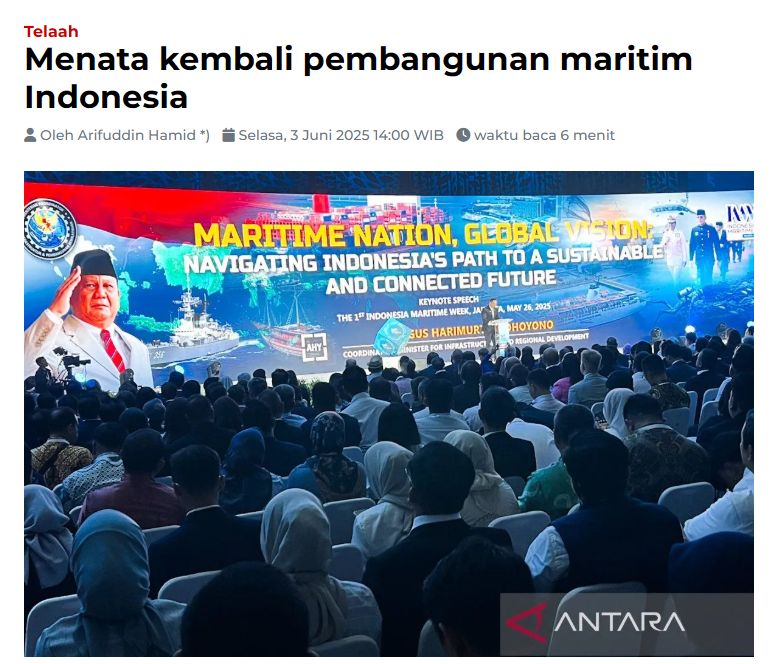 Menata kembali pembangunan maritim Indonesia